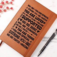 Leather Journal - You Are a Fighter