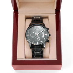 Men's Engraved Chronograph Watch – Blessed Is the One (Psalm 1:1-3 NIV)
