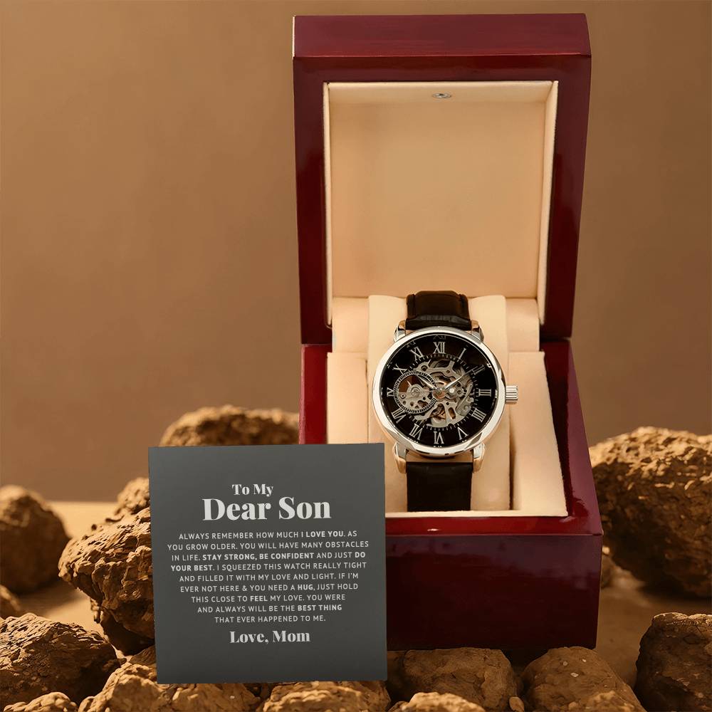 Men's Openwork Watch – To My Dear Son, Always Remember I Love You