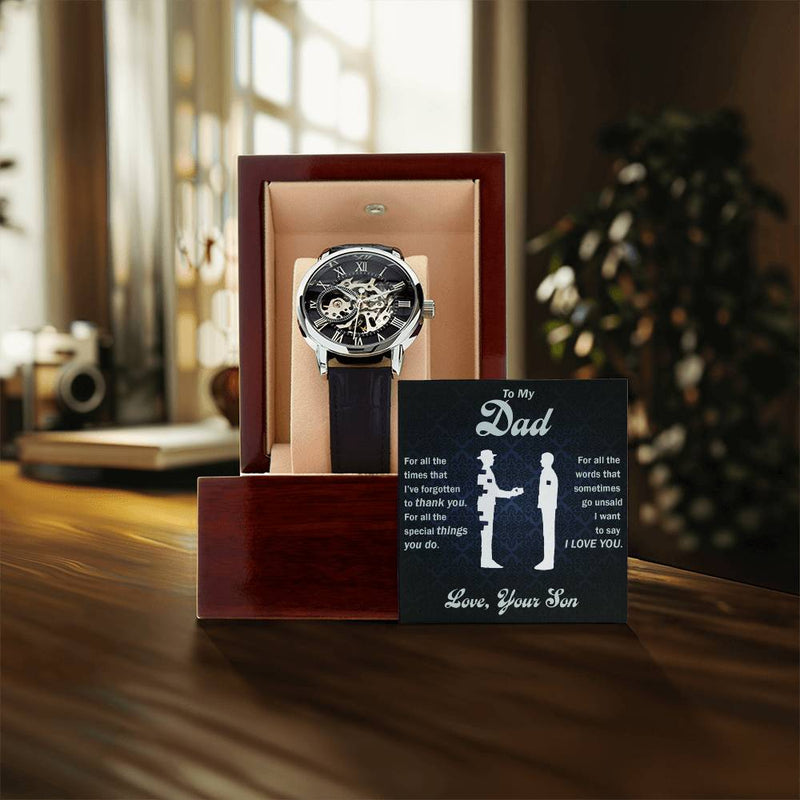 Men's Openwork Watch – To My Dad, All That You Do