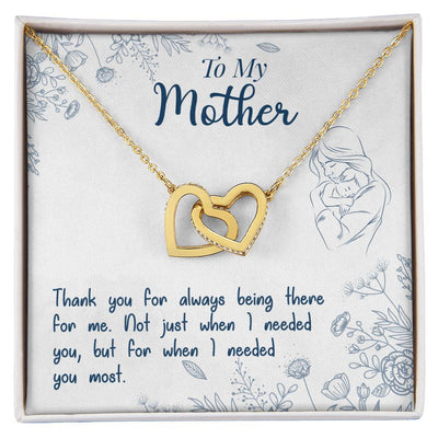 Interlocking Hearts Necklace - Thank You For Always Being There