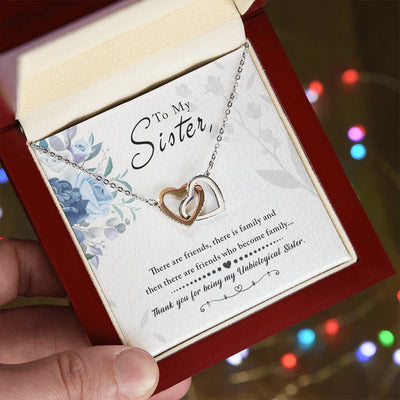 Interlocking Hearts Necklace - To My Sister