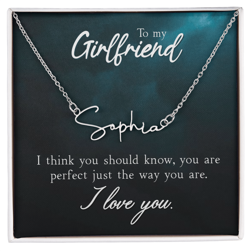 To My Girlfriend - Signature Name Necklace – Personalised