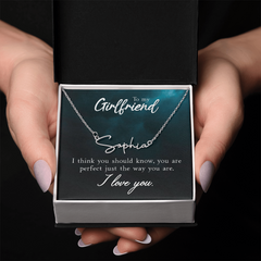 To My Girlfriend - Signature Name Necklace – Personalised