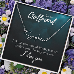 To My Girlfriend - Signature Name Necklace – Personalised