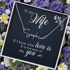 To My Wife - Signature Name Necklace – Personalised