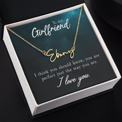 To My Girlfriend - Signature Name Necklace – Personalised
