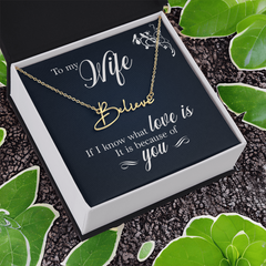To My Wife - Signature Name Necklace – Personalised