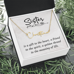 To My Sister - Signature Name Necklace – Personalised