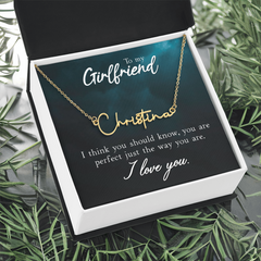To My Girlfriend - Signature Name Necklace – Personalised