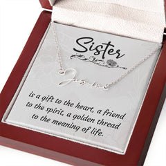 To My Sister - Signature Name Necklace – Personalised