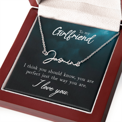 To My Girlfriend - Signature Name Necklace – Personalised