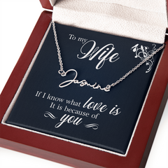 To My Wife - Signature Name Necklace – Personalised