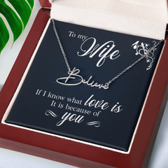 To My Wife - Signature Name Necklace – Personalised