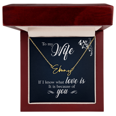 To My Wife - Signature Name Necklace – Personalised