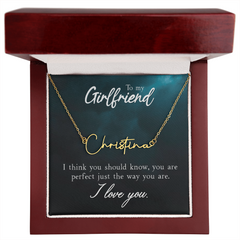 To My Girlfriend - Signature Name Necklace – Personalised