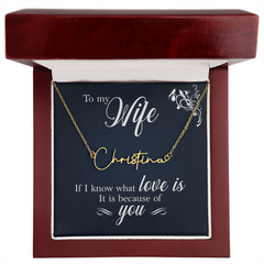 To My Wife - Signature Name Necklace – Personalised