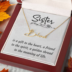 To My Sister - Signature Name Necklace – Personalised
