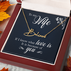 To My Wife - Signature Name Necklace – Personalised