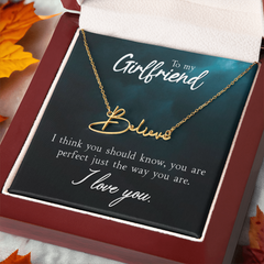To My Girlfriend - Signature Name Necklace – Personalised