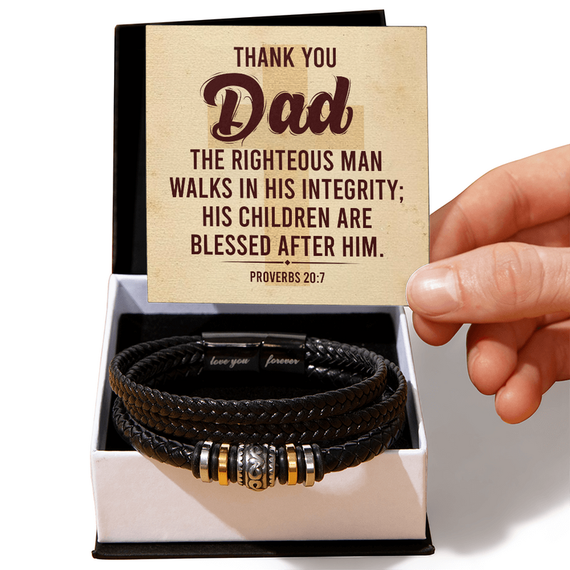 Men's Love You Forever Bracelet – Thank You Dad, Righteous Man