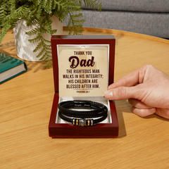 Men's Love You Forever Bracelet – Thank You Dad, Righteous Man