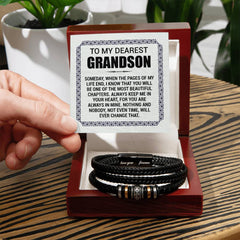 Men's Love You Forever Bracelet – To My Grandson, You Fill the Pages of My Life