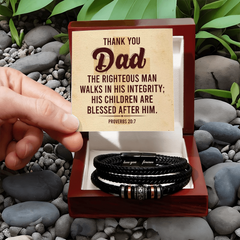 Men's Love You Forever Bracelet – Thank You Dad, Righteous Man