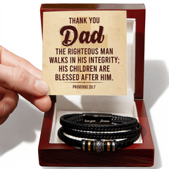 Men's Love You Forever Bracelet – Thank You Dad, Righteous Man