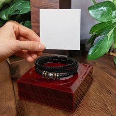Men's Love You Forever Bracelet – To My Grandson, You Fill the Pages of My Life