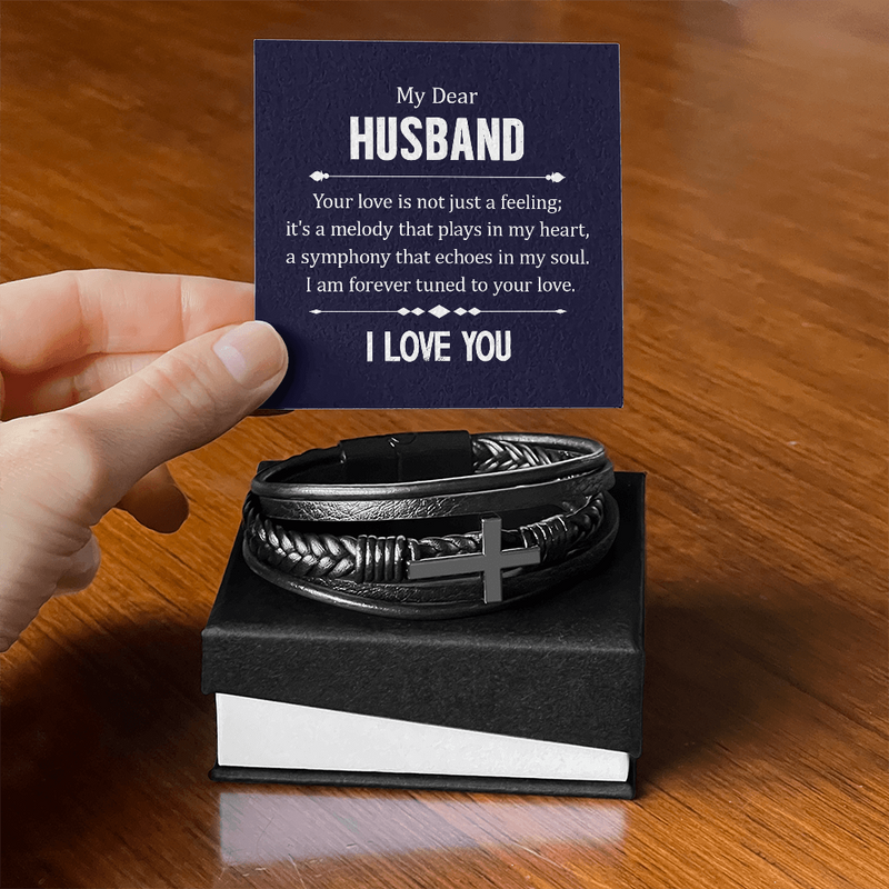 Men's Cross Bracelet – Dear Husband, Your Love