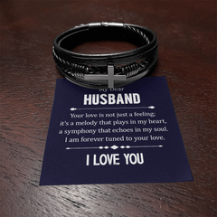 Men's Cross Bracelet – Dear Husband, Your Love