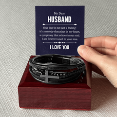 Men's Cross Bracelet – Dear Husband, Your Love