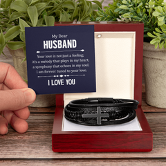 Men's Cross Bracelet – Dear Husband, Your Love