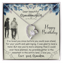 Dear Beautiful Granddaughter - Forever Love Necklace